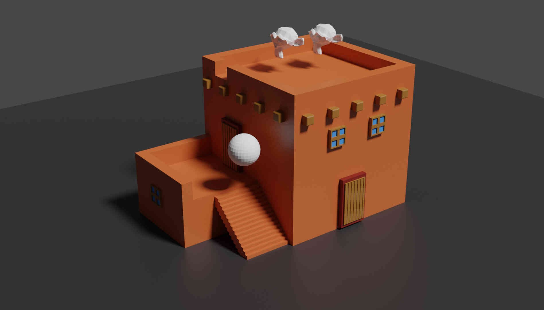 Домик в Blender 3D